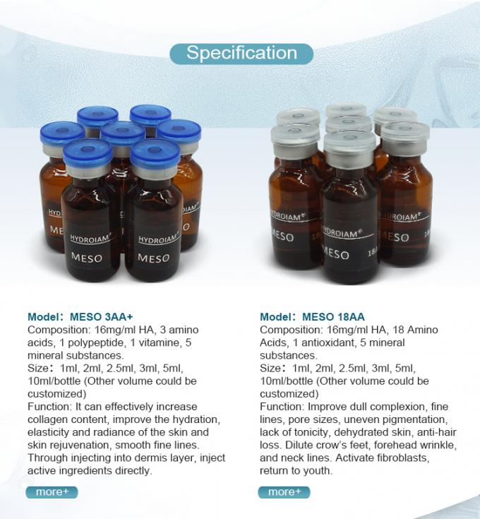 Female Anti Aging Collagen Dermal Filler Hydraulic Acid Injections For Face